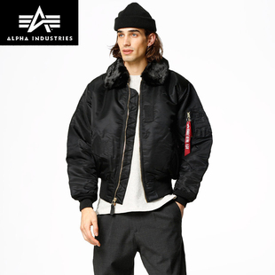 美国Alpha阿尔法工业B 15毛领飞行夹克男B15棉服男棉外套保暖防风