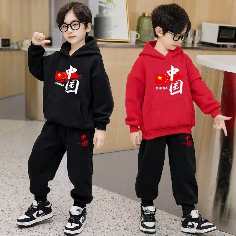 儿童中国风连帽卫衣套装男童春秋运动服两件套中大童时尚潮流洋气,童装/婴儿装/亲子装,儿童运动套装,淘宝优惠券,粉丝福利购,淘宝优惠卷