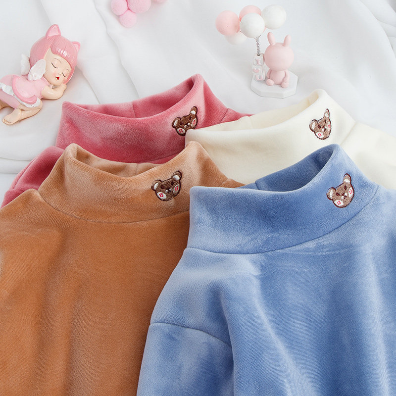 儿童云朵绒打底衫女童男童加绒加厚半高领保暖长袖上衣秋冬T恤,童装/婴儿装/亲子装,保暖上装,淘宝优惠券,粉丝福利购,淘宝优惠卷