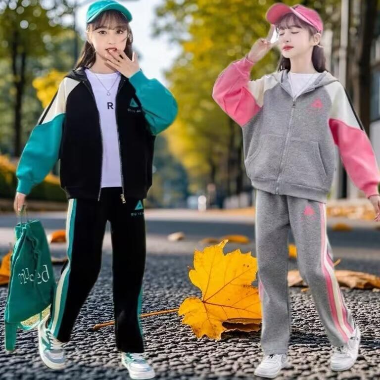女童秋装棒球服套装2025新款