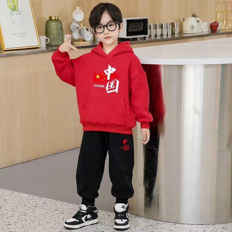 儿童中国字样连帽卫衣套装男童春秋运动服两件套童装新款中大童潮,童装/婴儿装/亲子装,儿童运动套装,淘宝优惠券,粉丝福利购,淘宝优惠卷