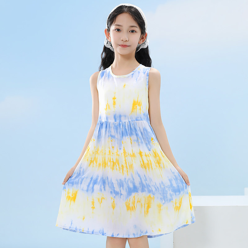 女童夏季凉感可外穿背心连衣裙洋