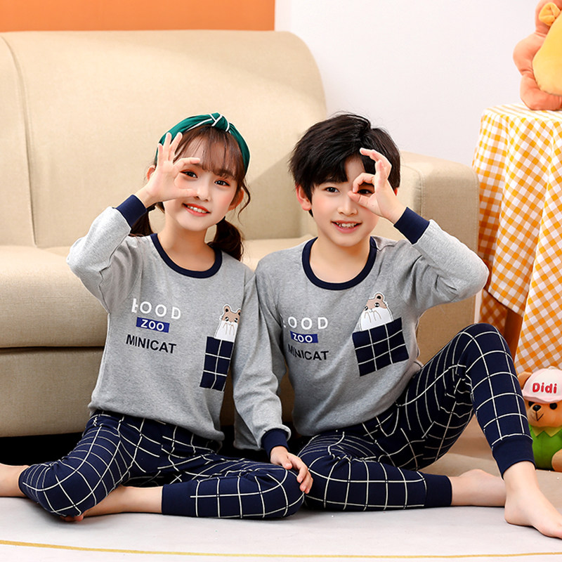 100%纯棉儿童内衣套装家居服睡衣