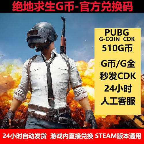 PUBGG币绝地求生510G币金币CDKpubg充值吃鸡游戏币g币官方兑换码