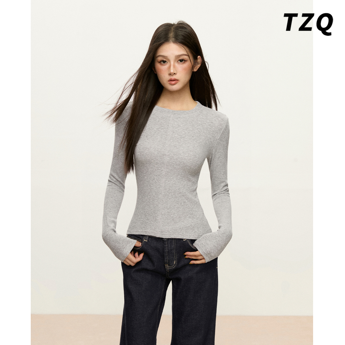 韩系圆领针织衫女2025新款