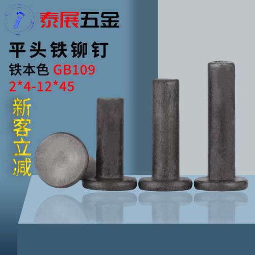 铁本色gb109平头铆钉实心公斤