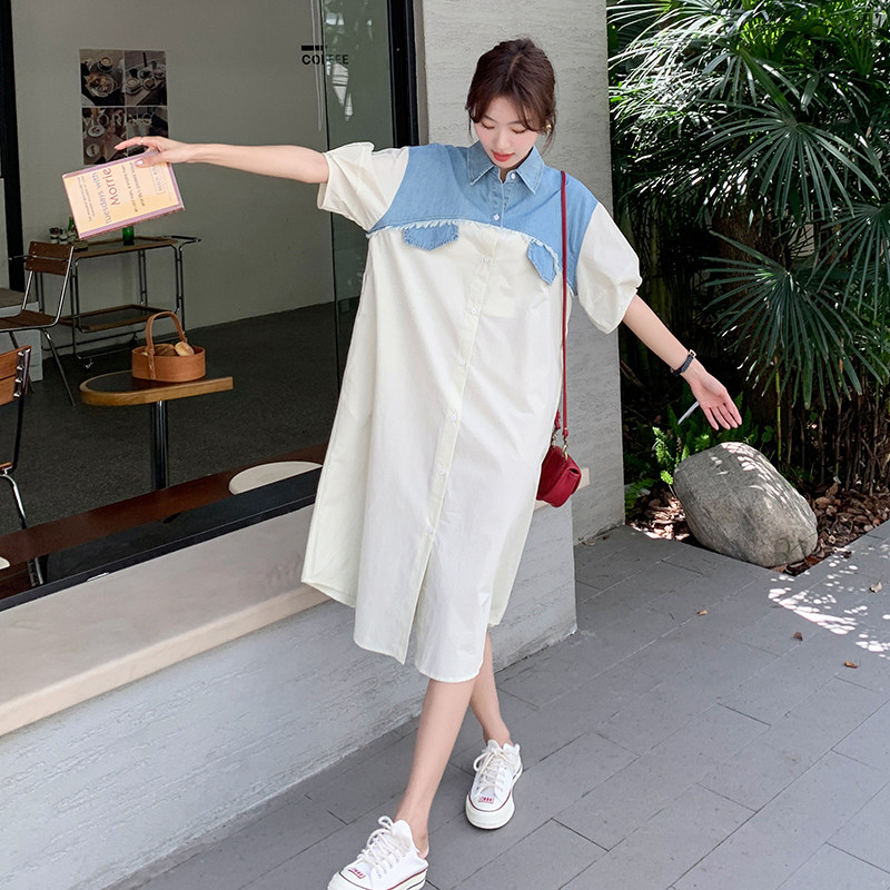 2026年夏季现货气质显高拼接长裙3083p105k158,女装连衣裙,唛多