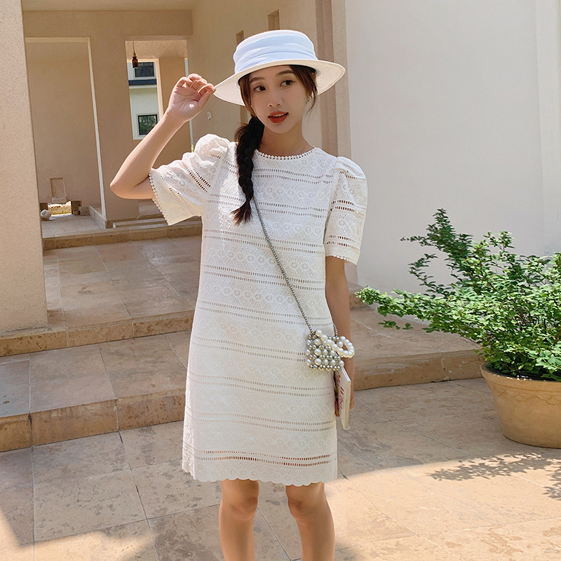 现货【夏款数据好】重工蕾丝连衣裙#3075-P105-K158，女装连衣裙，唛多