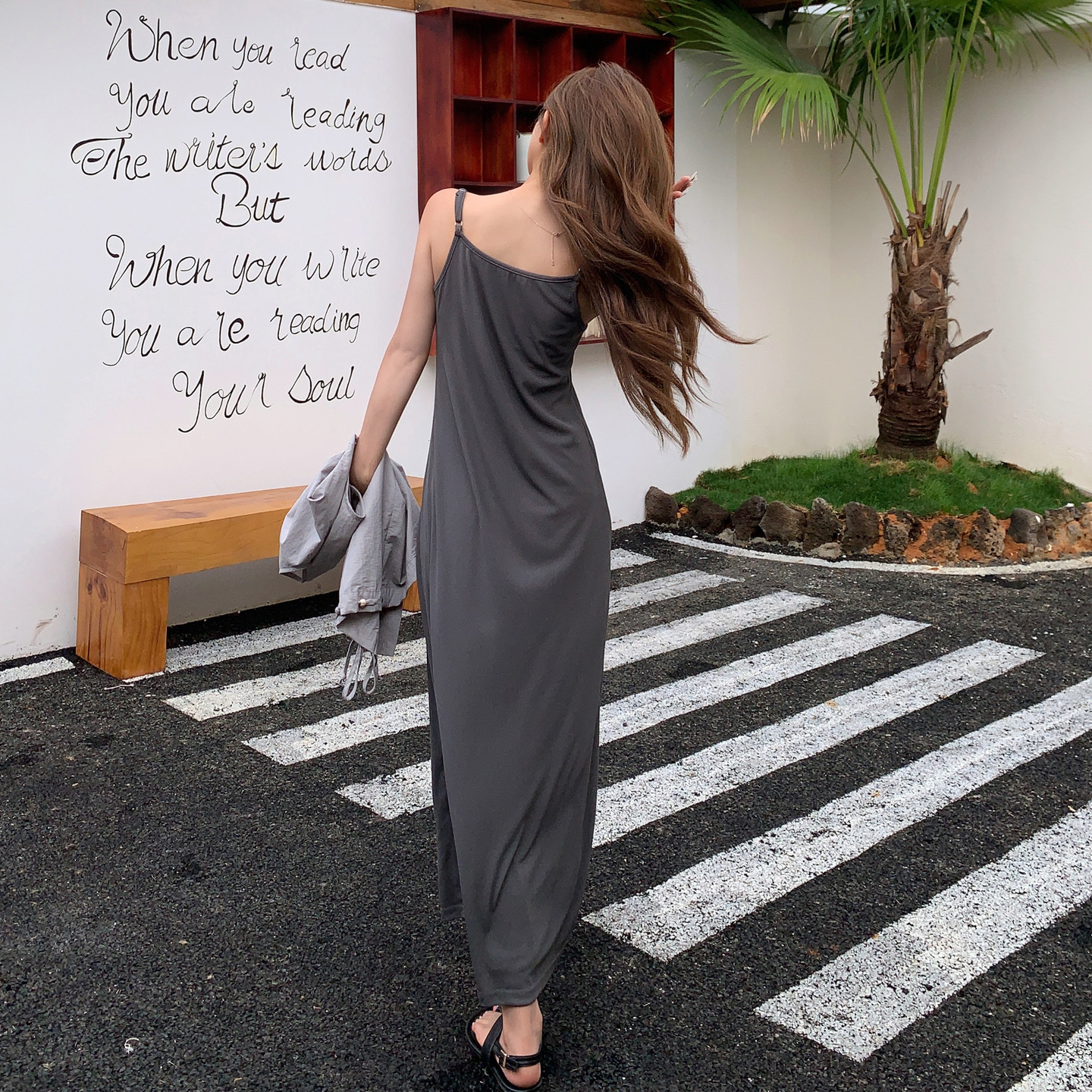 盐甜系吊带连衣裙套装女2025夏季新款韩系抽绳马甲休闲显瘦两件套,女装套装/套裙,唛多