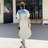 2026年夏季现货气质显高拼接长裙3083p105k158，女装连衣裙，唛多