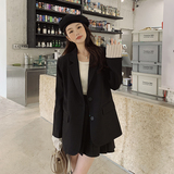 2026年春款现货设计感背后开叉拼接条纹西装外套#3008-P125-K178，女装西装，唛多