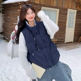 2025冬季新款现货藏青色羽绒马甲90绒#25185-P195-K288，女装羽绒服，唛多