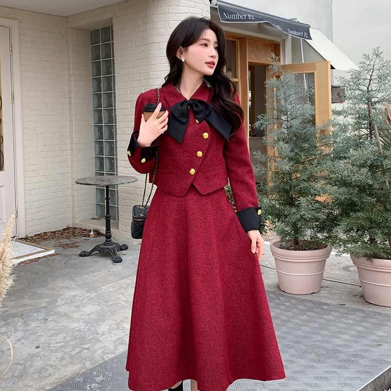 2026春款现货设计感时髦气质两件套2色入#1026-P165-K238，女装套装/套裙，唛多