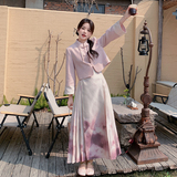 2026年春款现货新中式设计减龄马面裙2色入#1029-P175-K258，女装套装/套裙，唛多