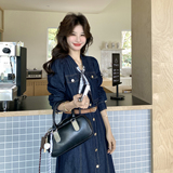 2026春季新款现货牛仔连衣裙+腰带+围巾#6001-P165-K258，女装连衣裙，唛多