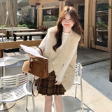 2025秋冬新款现货数据好法式皮毛一体马甲#25178-P155-K228，女装皮草，唛多