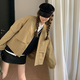 2025冬款【现货主推】短款薄棉衣3色入#1126-P165-K248，女装短外套，唛多