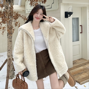 2025 冬季新款现货软糯舒服百搭加厚羊羔毛外套#25199-P210-K318图片 2025 冬季新款现货软糯舒服百搭加厚羊羔毛外套#25199-P210-K318图片