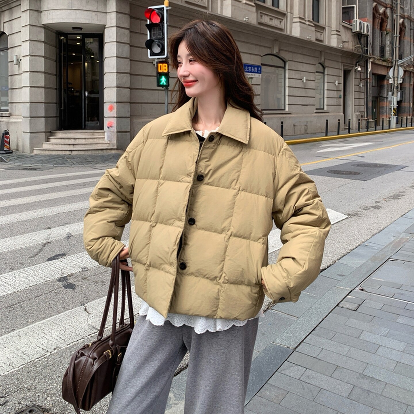2025冬季新款现货现货面包短款羽绒服90绒#25197-P265-K398,女装羽绒服,唛多