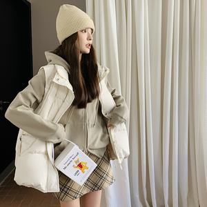 2025冬款数据好简约百搭羽绒服马甲白色 #1125- P165--K248，女装马甲，唛多