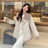 2025冬款现货数据好大翻领皮毛一体2色入#3130-P170-K258，女装皮草，唛多