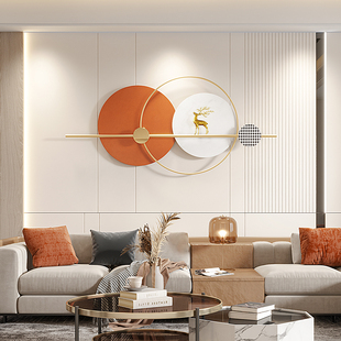 电视沙发背景墙客厅墙面装饰挂饰高级感铁艺轻奢立体墙上壁挂壁饰