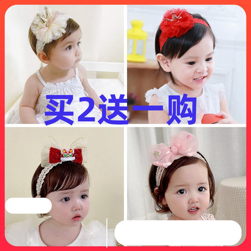 发卡0-1岁女婴儿发带宝宝头饰