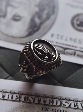 祈祷之手嘻哈风钛钢蹦迪ins戒子