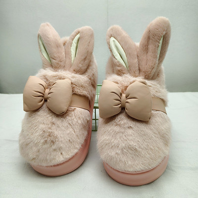 棉拖鞋厚底舒适女士外穿毛绒棉拖
