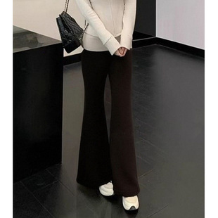 美式修身显瘦宽松喇叭裤长裤女2026早春新款气质通勤垂感休闲裤子