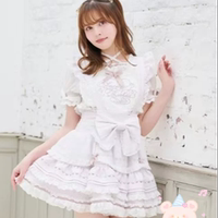 Xianyu Legend liz, original D, new version, checkered lace, mass-produced lolita petal apron, maid, halter skirt, short skirt thumbnail 6