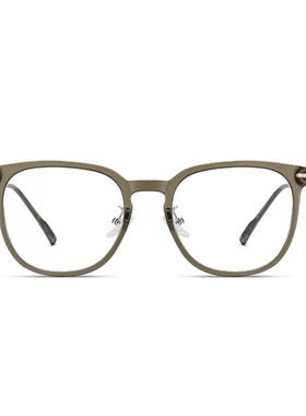 小绿茶显白素颜眼镜女近视可配度数防蓝光平光镜大框方圆脸眼睛架