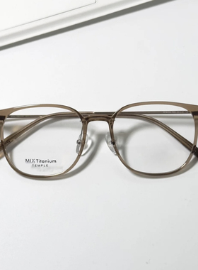 三色百搭中型方框可配度数一体式鼻梁框