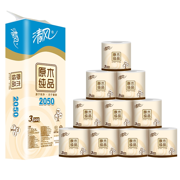 清风空心卷纸整箱100卷大卷纸批