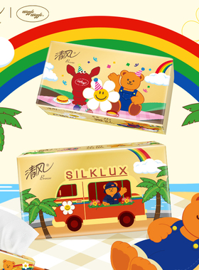 清风丝柔金装Wiggle抽纸4层90抽24包抽取式面巾纸