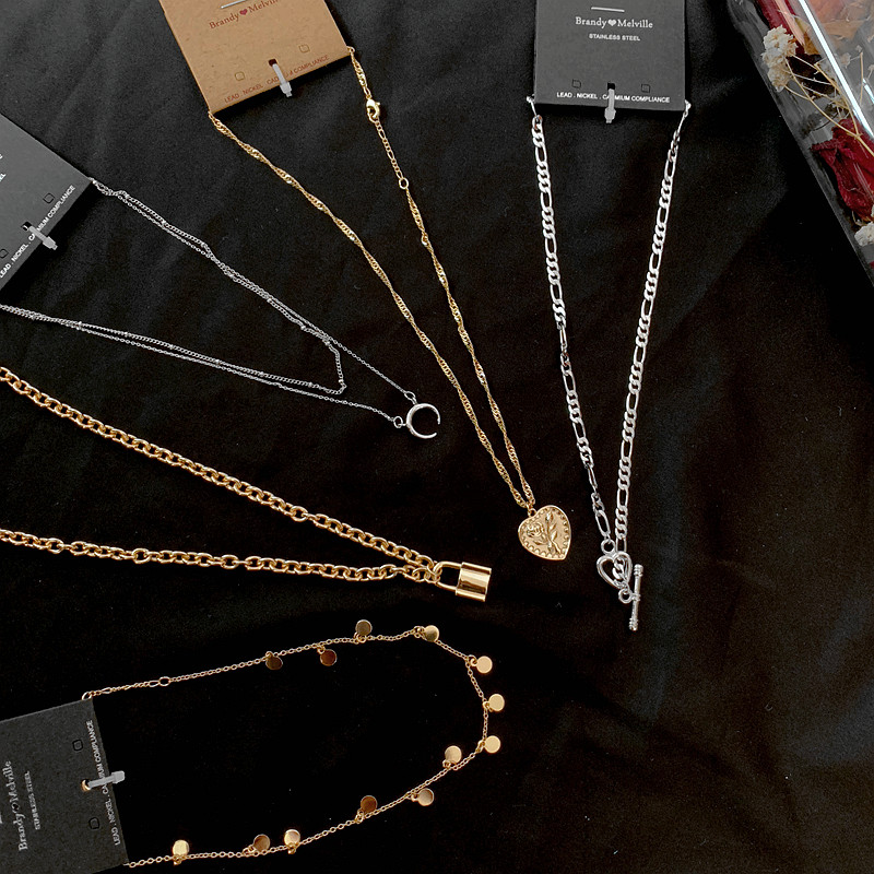 brandymelville项链女锁骨链ins冷淡风潮bm官网锁头网红国内代购