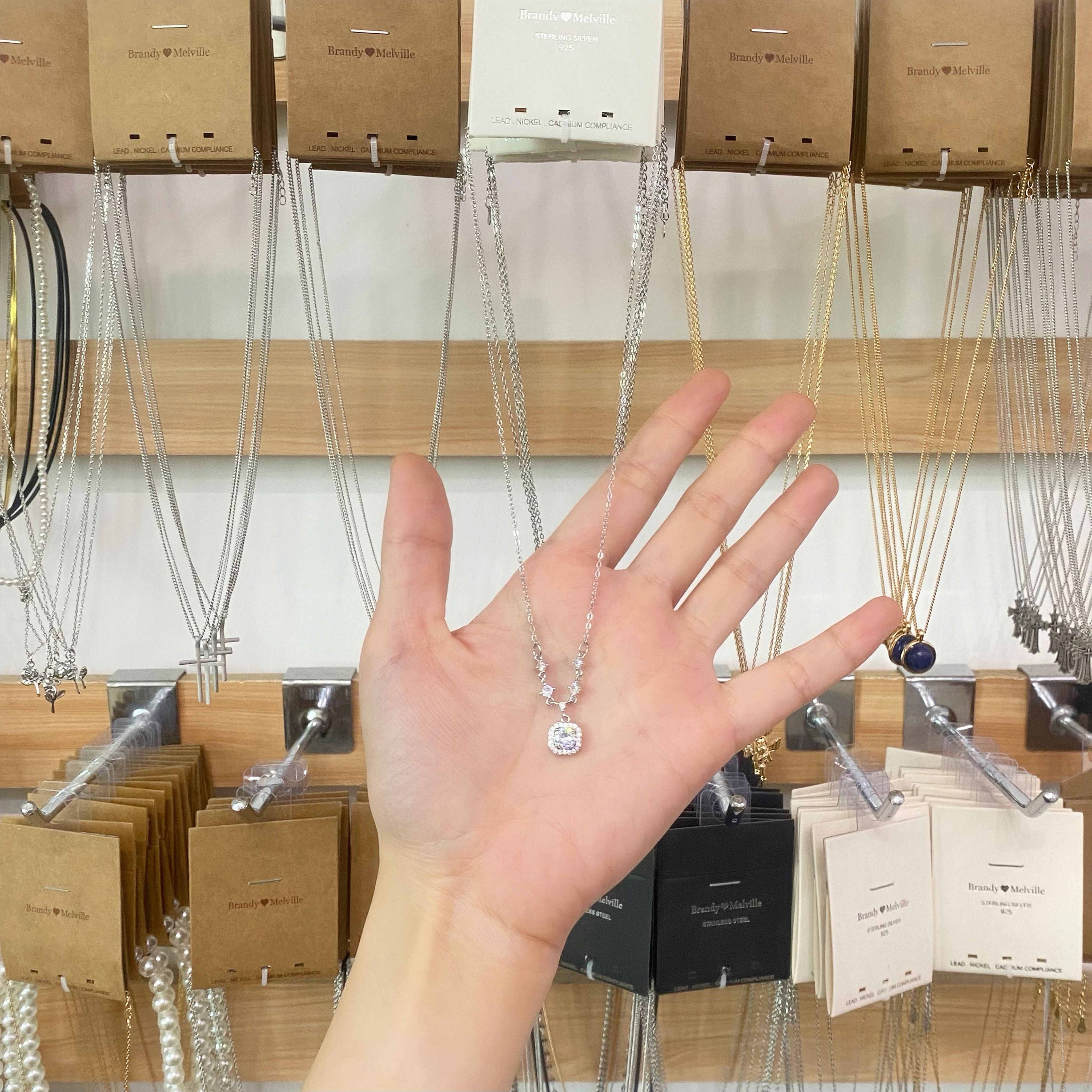 BM项链高碳钻!925通体纯银