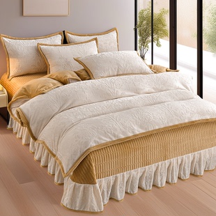 牛奶绒四件套珊瑚绒床上床品冬季加绒加厚高端床盖款超保暖毛绒绒