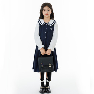 女童连衣裙长袖公主裙2026春秋演讲小学生校园中大童儿童正式裙装