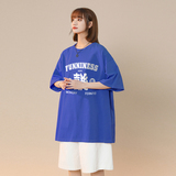 A334-TX02-25夏季通勤创意字母印花圆领宽松短袖T200G高品质全棉，女装T恤，电商A334