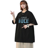 A334-TX03-252024夏季新款通勤创意字母印花圆领宽松短袖T全棉，女装T恤，电商A334