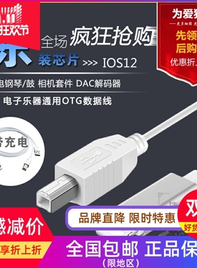 IOS15OTG转接线适用于iPadiPhone苹果雅马哈电钢琴鼓MIDI键盘HOST