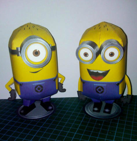 儿童手工折纸diy拼装立体3d纸质模型动漫神偷奶爸小黄人公仔制作