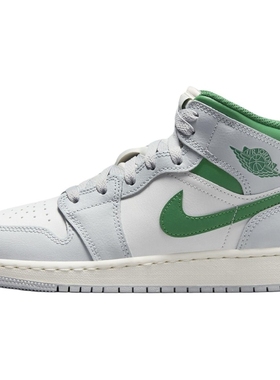 迈克体育AirJordan1Mid(GS)白粉复古篮球鞋DQ8423-501-142