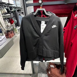 NIKE耐克女子CNY新年款刺绣小标logo休闲运动开衫外套IF5456-010