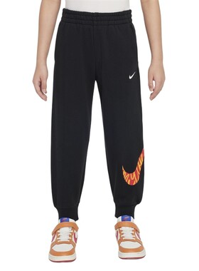 Nike耐克童装卫裤2024年冬黑色蛇年新年款宽松束脚长裤IH0988-010