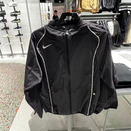 NIKE耐克男子运动连帽外套25秋新款黑色健身休闲夹克HV6407-010