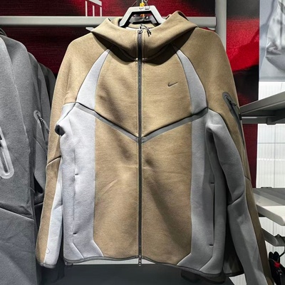 NIKE耐克男26春新款连帽宽松拼接撞色休闲运动夹克外套IF1326-212