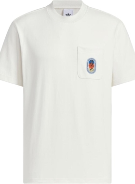 Adidas三叶草男胸前刺绣口袋T恤篮球运动短袖JN7766/7767JD3240