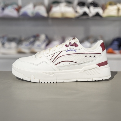 李宁板鞋2025春季新款COMMON 80s女子舒适软弹经典休闲鞋AGCV024